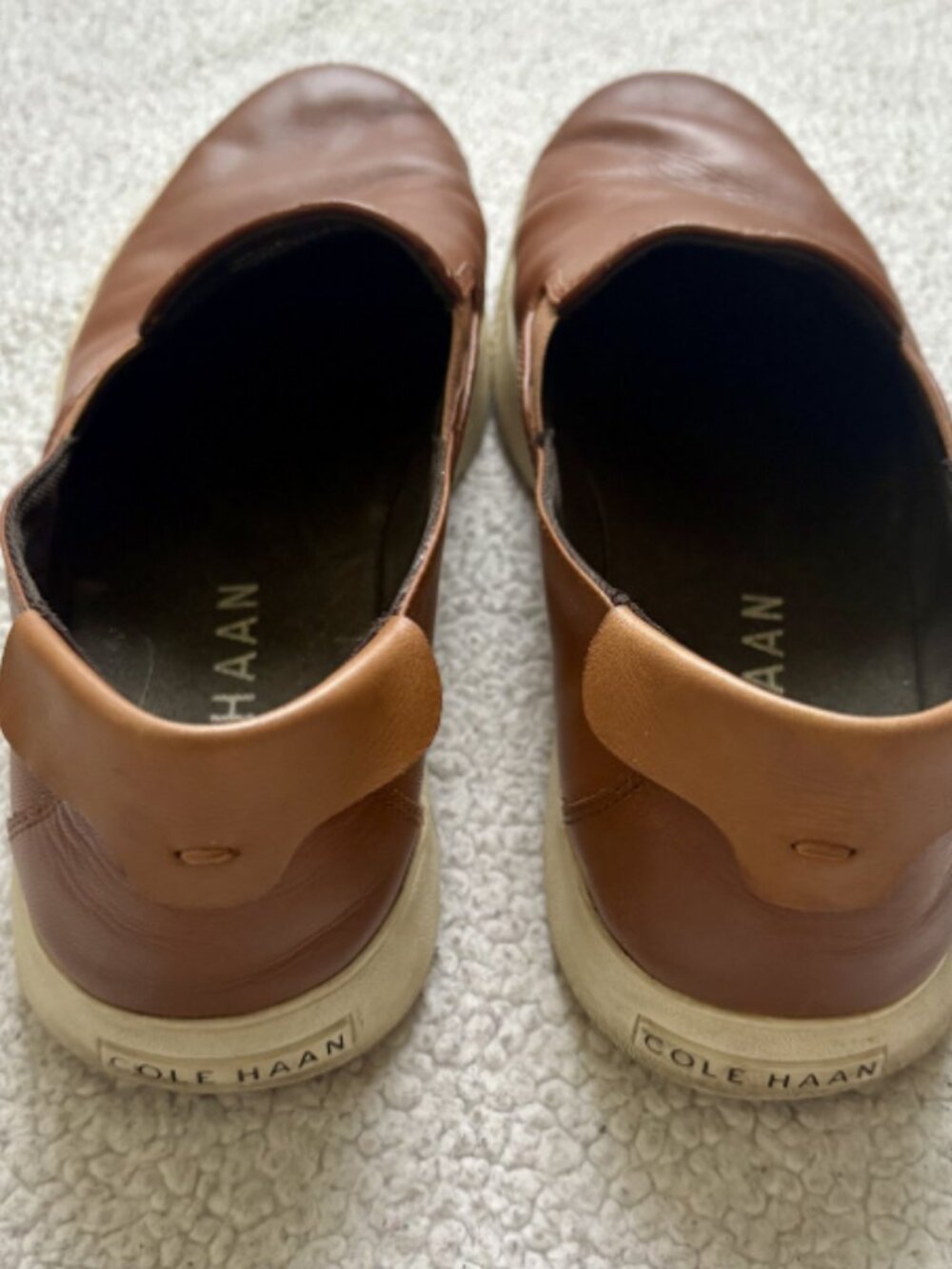 Cole Haan Men's Brown Leather Nantucket Slip-On Sneakers | Size 13 - Picture 4 of 7